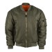 Giubbino Pilota Bomber Aeronautica Militare Mod. MA1 Pilota Verde Interno Arancione Art. 10403001