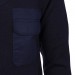 Pullover Maglione Ufficio Collo a V  Blu Notte Navy Marina Security Vigilanza GPG IPS Sicurezza Art.131335B