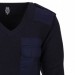 Pullover Maglione Ufficio Collo a V  Blu Notte Navy Marina Security Vigilanza GPG IPS Sicurezza Art.131335B