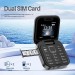 Mini Telefono Cellulare Flip con radio FM, Magic Voice, Blacklist, chiamata rapida, vibrazione, 2 schede SIM, display piccolo, telefono cellulare pieghevole Nero Art. AB-SJ149
