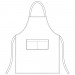 Grembiule Cucina Pettorina con Tascone cm 90x70 New Grey Stripe Ego Chef  Art. 6103066C