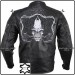 Giacca Motociclista Vera Pelle Ricamata Jacket Bikers Skull Genuine Leather  Art.NSD-BIKERS