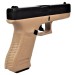 Pistola a Salve Scacciacani Glock 17 Cal. 9 mm - Nero/Tan - Bruni Art BR-1401BT