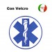 Patch Toppa Con Velcro Croce Esculapio Blu Soccorso Sanitario AMPAS Art.NSD-ES-1