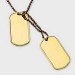 Piastrine Militari Americane US Originali Colore Oro Dog Tags Kit Neutre Art.27473