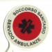 Paletta Segnaletica Professionale 3M Ambo le Parti Rosse Soccorso Sanitario Croce Esculapio Servizio Ambulanze Art. NSD-PALESCSA