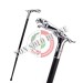 Bastone da Passeggio di lusso color argento con coda a leopardo, elegante bastone decorativo per feste, bastone da passeggio con pomello pastorale, 93 cm Autodifesa Art. PANT-BATON