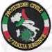 Patch Toppa Ricamata con Velcro  Protezione Civile  Nuovo Logo L'ITALIA RESISTE Art. NSD-IR-3