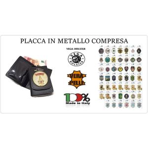 Portafoglio Portadocumenti in Vera Pelle Vega Holster Italia  DECIDI CON CHE PLACCA Art. 1WD?