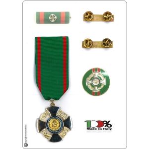 Set Medaglie + Nastrino Bombato + Pins Cavaliere Ufficiale Della Repubblica Idea Regalo Art.NSD-SET-C