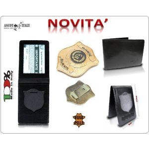 Portadocumenti + con Placca Operativa Guardie Giurate Ascot Italy Novità Art.360GG