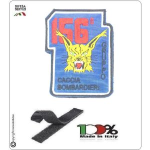 Patch Toppa Ricamata con Velcro 156° Gruppo Caccia Bombardieri Aeronautica Militare Art.EU073