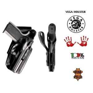 Fondina in Cuoio da Cintura Vega Holster Italia Polizia Carabinieri Vigilanza GPG IPS Art. PB1